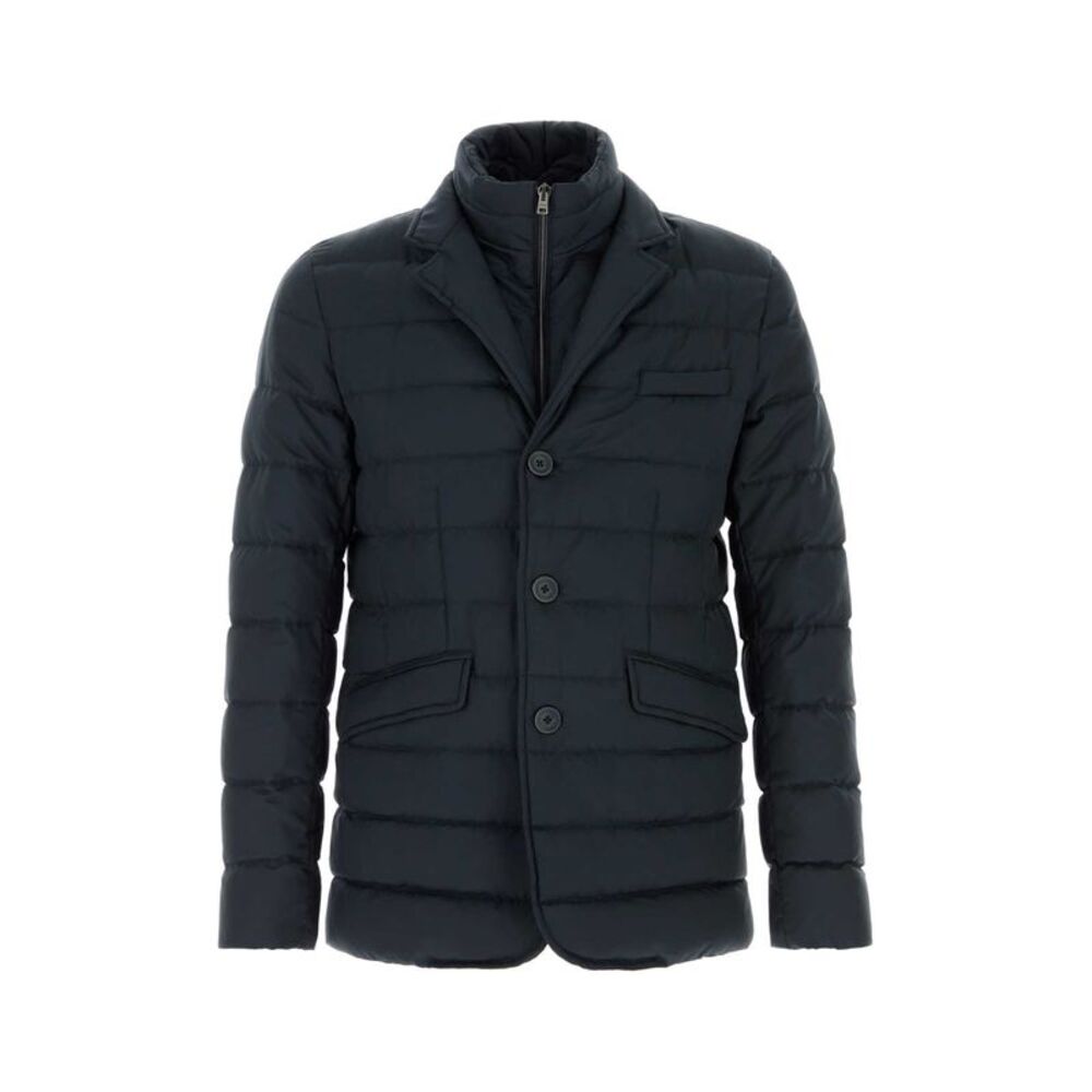 Herno Men Navy Blue Polyester Down Jacket
